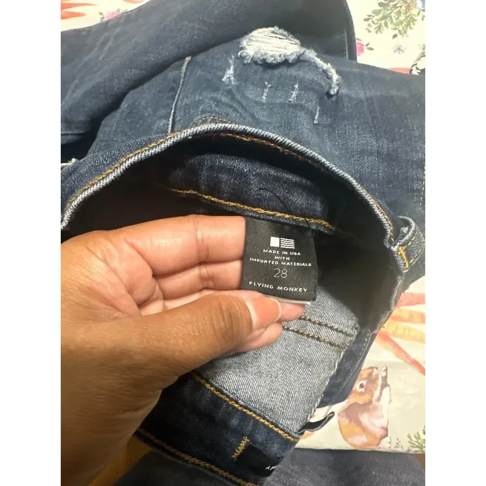 Flying Monkey Distressed Skinny Jeans – Size 28